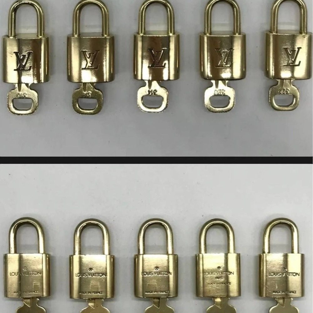 Authentic Louis Vuitton brass handbag lock with one key